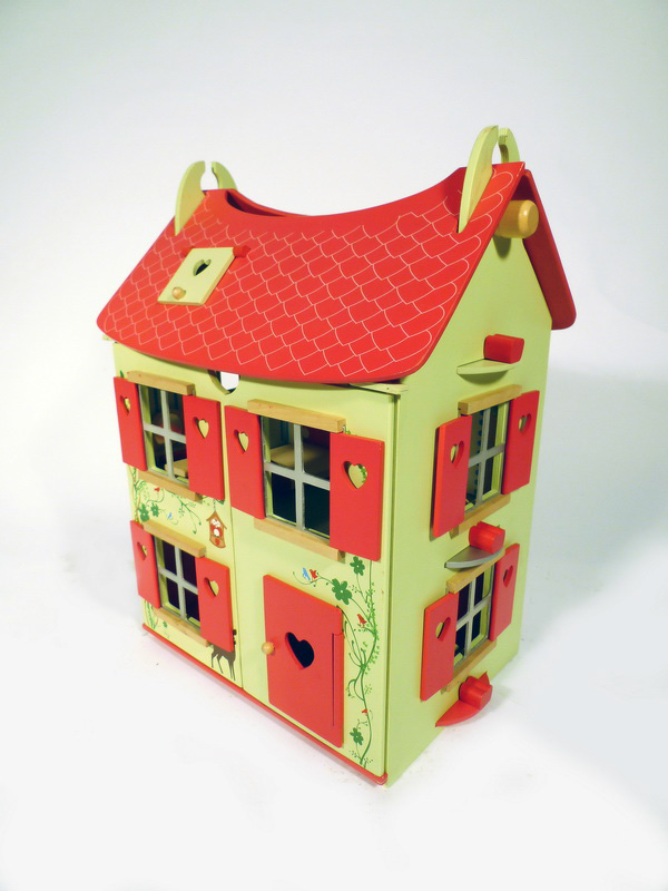 casa muñecas madera 16 muebles 58x43x30 1u